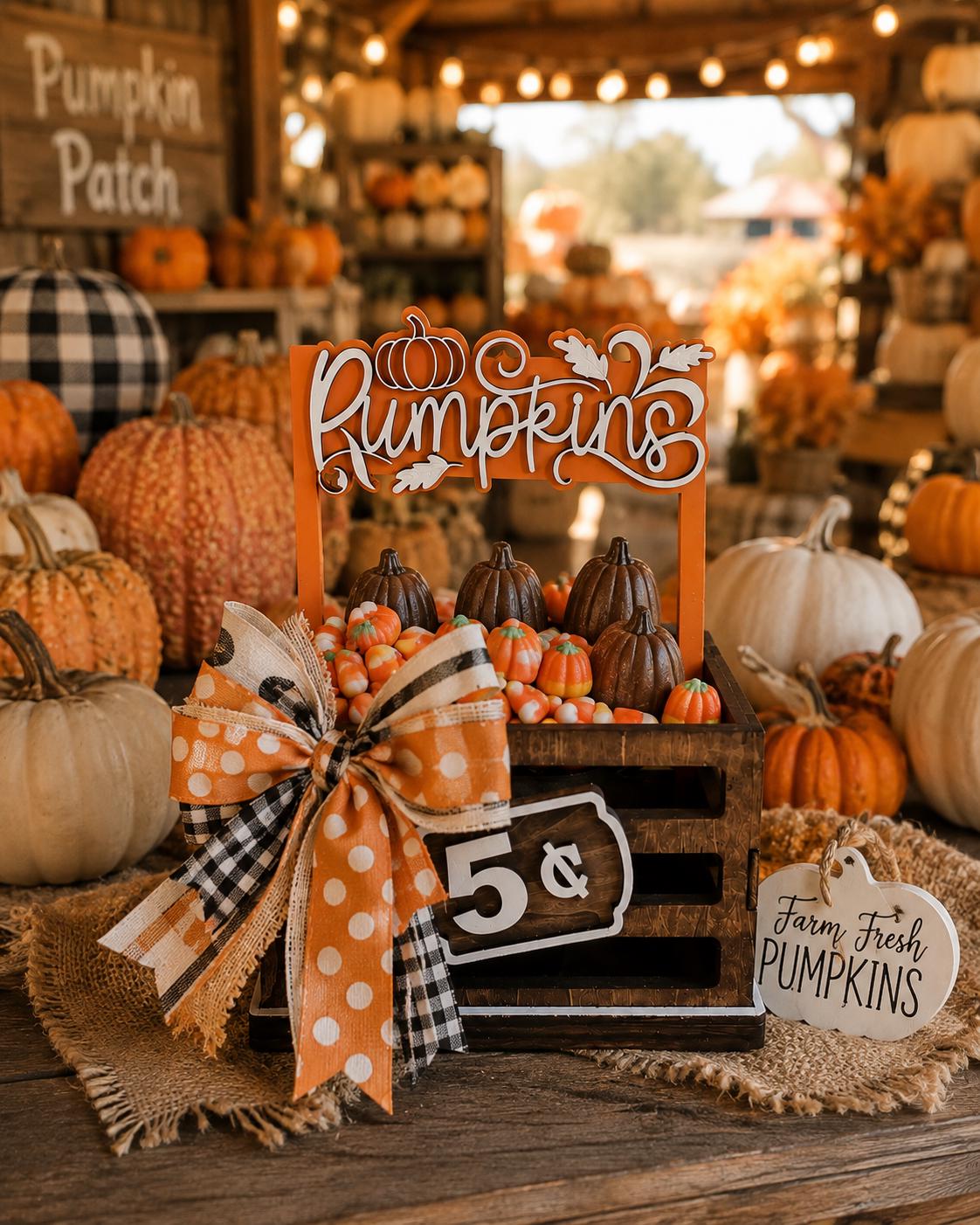 Pumpkins Interchangeable Crate Sign, Pumpkin Wood Sign, Fall Tabletop Decor, Farmers Market Decor, Shelf Decor
