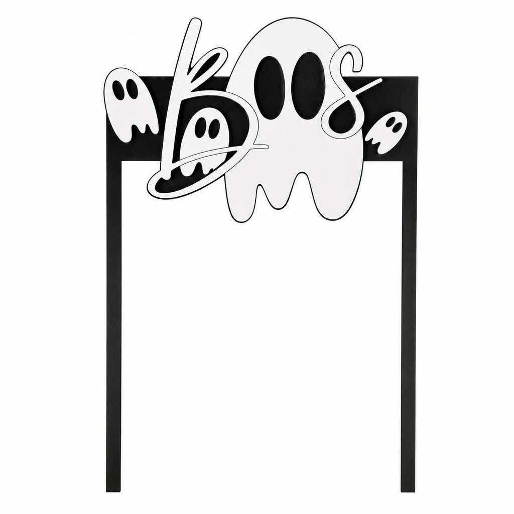 Halloween Interchangeable Crate Sign, Boo Ghost Wood Insert, Halloween Tabletop Decor, Coffee Bar Decor, Shelf Decor