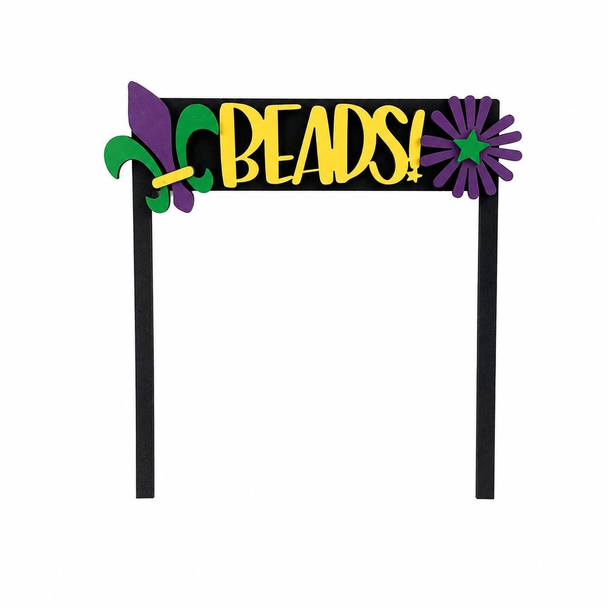 Mardi Gras Interchangeable Crate Sign, Mardi Gras Wood Insert, Mardi Gras Tabletop Decor, Coffee Bar Decor, Shelf Decor
