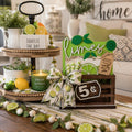 Limes Interchangeable Sign & Wooden Crate | Summer Citrus Decor | Farmhouse Kitchen Decor | Tiered Tray Accent | Handmade Shelf Sitter