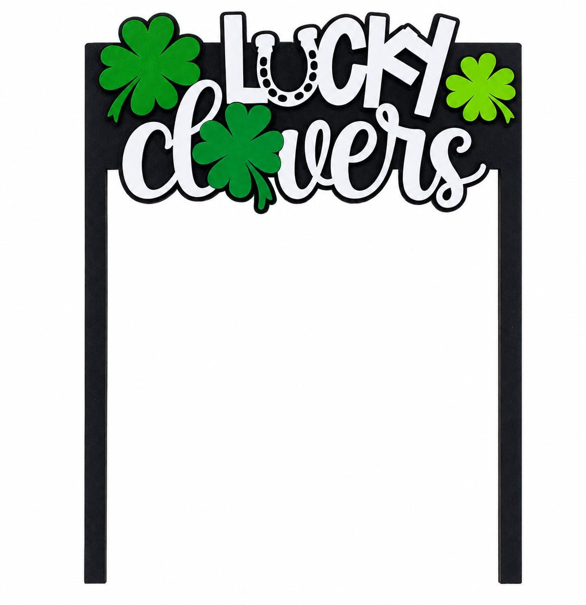Lucky Clovers Interchangeable Crate Sign, St Patrick’s Day Wood Insert, Irish Tabletop Decor, Tiered Tray Decor, Shelf Decor
