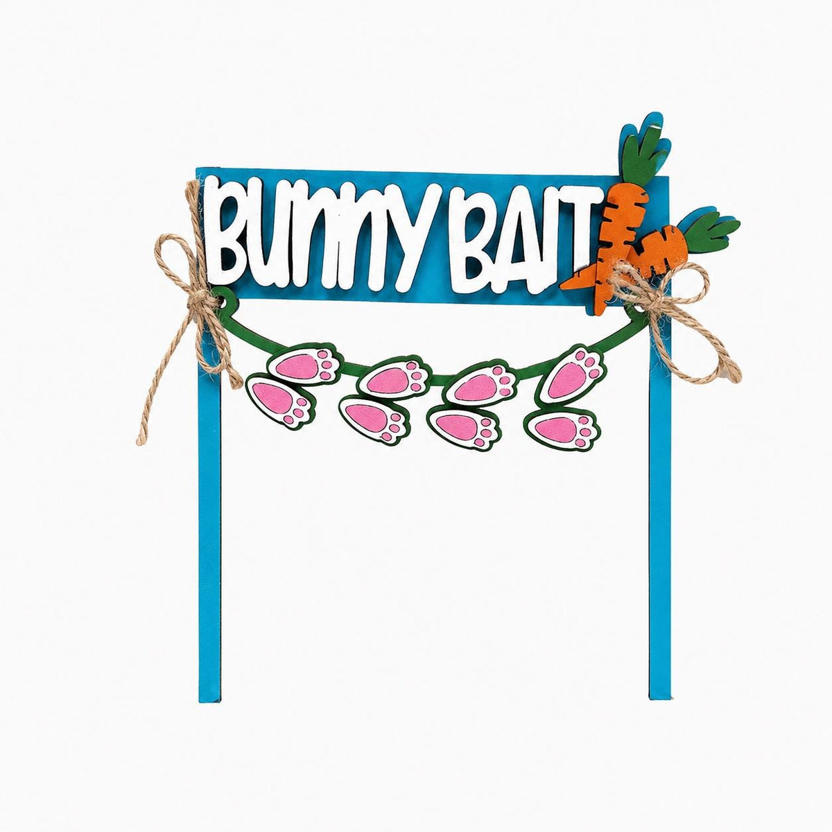 Easter Interchangeable Crate Sign, Bunny Bait Wood Insert, Easter Tabletop Decor, Tiered Tray Decor, Shelf Decor