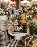 Farmers Market Interchangeable Crate Sign, Farmhouse Wood Sign, Farm Fresh Tabletop Decor, Country Kitchen Decor, Shelf Decor