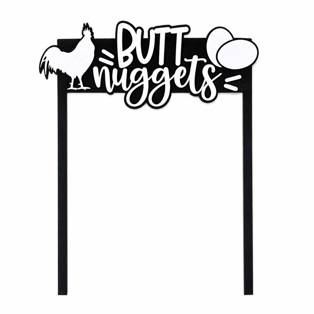 Butt Nuggets Interchangeable Crate Sign, Chicken Egg Wood Sign, Farmhouse Tabletop Decor, Farmers Market Decor, Shelf Decor