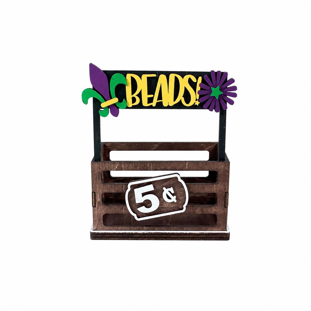 Mardi Gras Interchangeable Crate Sign, Mardi Gras Wood Insert, Mardi Gras Tabletop Decor, Coffee Bar Decor, Shelf Decor
