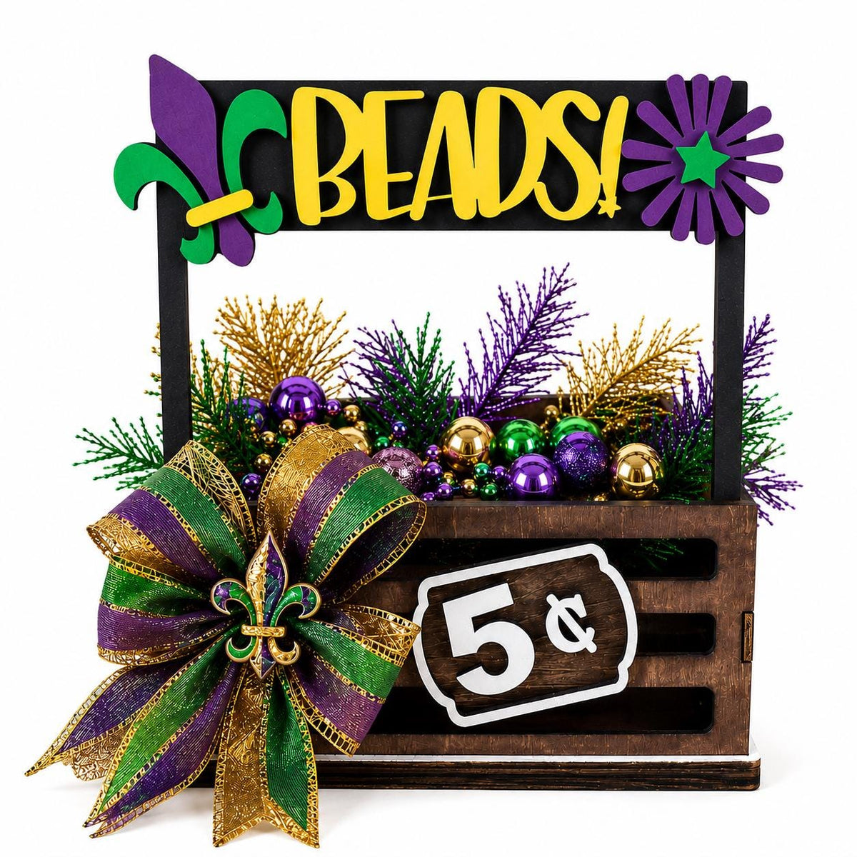 Mardi Gras Interchangeable Crate Sign, Mardi Gras Wood Insert, Mardi Gras Tabletop Decor, Coffee Bar Decor, Shelf Decor