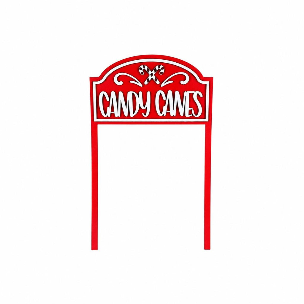 Candy Cane Interchangeable Crate Sign, Candy Cane Wood Insert, Christmas Tabletop Decor, Coffee Bar Decor, Shelf Decor