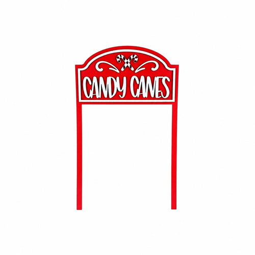 Candy Cane Interchangeable Crate Sign, Candy Cane Wood Insert, Christmas Tabletop Decor, Coffee Bar Decor, Shelf Decor
